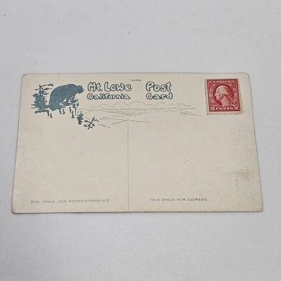 Antique Early 1900s Post Card "Circular Bridge" Railway At Mt. Lowe California - Picture 2 of 2